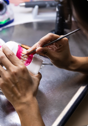 Working on Denture Waxup Dental Lab New Zealand